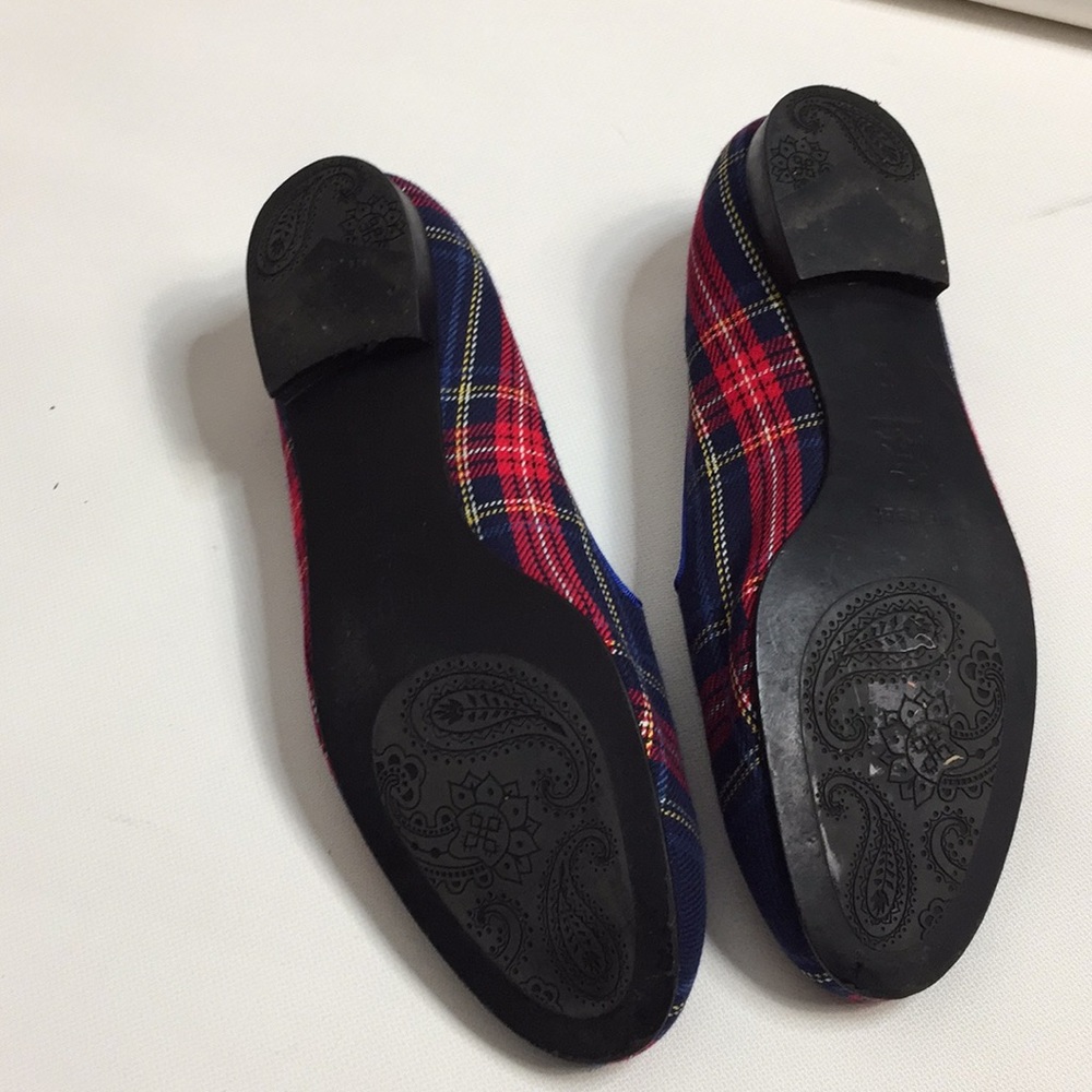 Jon Josef Bumbleb Navy Plaid Fabric Loafer Flat - Picture 8 of 10